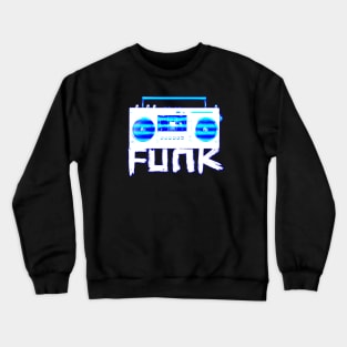 Funk Radio, Vintage Stereo Recorder Funk Music Crewneck Sweatshirt